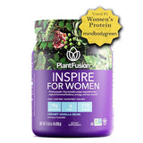 PlantFusion Inspire Plant Protein Powder for Women - Low Carb Protein Powder for Lean Muscle Support - Keto, Gluten Free, Soy Free, Non-Dairy, No Sugar, Non-GMO - Creamy Vanilla Bean 1 lb