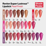 Revlon Super Lustrous Lipstick with Vitamin E and Avocado Oil, Pearl Lipstick in Nude, 030 Pink Pearl, 0.15 oz