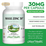 Zinc 30 - Zinc Vitamin with Enzymax for Enhanced Absorption - Highest Potency Immune Support - Glycinate Chelated Zinc Supplements for Adults - Zink Vitaminas - Kosher Made in USA - 100 Count Capsules