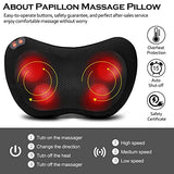 Papillon Back Massager,Shiatsu Neck Massager for Pain Relief,Electric Shoulder Foot Massage Pillow with Heat, Birthday Gifts for Men/Women/Wife/Husband,Deep Tissue Kneading for Waist,Legs