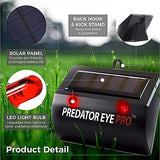 ASPECTEK Predator Eye PRO 4600sq ft Coverage w/Kick Stand Solar Powered Predator Light Deterrent Light Night Time Animal Control - 2 Pack