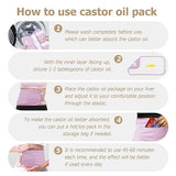 Castor Oil Pack Wrap,8 Pcs Reusable Organic Castor Oil Packs for Liver Detox,Constipation,Less Mess,Made of Organic Cotton Flannel with Adjustable Elastic Strap Machine Washable Anti Oil Leak (Purple)