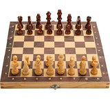 Chess Set Large Magnetic Wooden Folding Chess Set Felted Game Board 39cm39cm Interior Storage Adult Kids Gift Family Game Chess Board Chess Game Board Set (Size : 39cm)