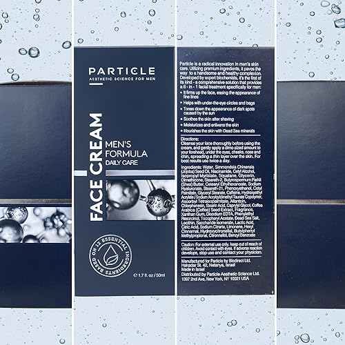 Particle Mens Face Cream - 6 in 1 Face Moisturizer - Eye Bags Treatment & Anti Aging Cream - Wrinkle & Dark Spots (Pack of 1 (1.7 oz.))