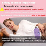 Portable Cordless Heating Pad, Electric Waist Belt Device,Fast Heating Pad with 3 Heat Levels and 3 Vibration Massage Modes, Back or Belly Heating Pad for Women and Girl(Light Purple)