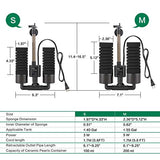 AQQA Aquarium Electric Power Sponge Filter,3W/5W Silence Submersible Foam Filter,Sponges Bio Ceramic Media Balls Double Filter for Saltwater Freshwater Fish Tank (L)