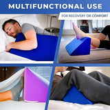 Bed Block - Blanket Lifter, Foot Wedge to Keep Blankets and Sheets Off Feet (Travel (Compressed), Royal Blue)