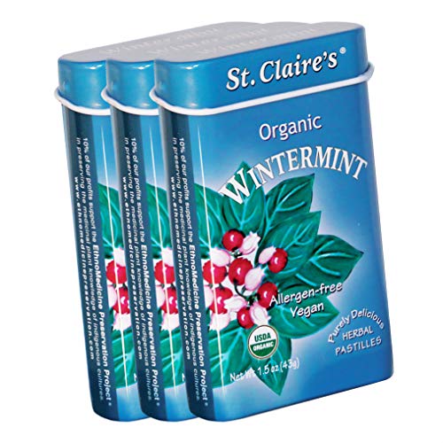 St. Claire's Organic Breath Mints, (Wintermint, 1.5 Ounce Tin, Bundle