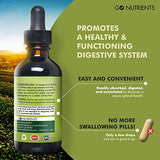 Go Nutrients Intestinal Edge Gut Detox Cleanse for Humans: Enhance Digestive Health, Boost Energy, Clear Skin with Black Walnut, Wormwood, Clove & Gentian Root for Adults & Kids 2oz Liquid Drops