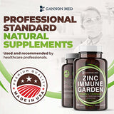 GANNON MED Chelated Zinc 50mg Immune Garden Vitamin C 800mg Zinc Supplements Echinacea 600mg/Tablet - Immunity + Skin + Reproductive Health Minerals, Zinc Chelate Immune Booster for Kids & Adults