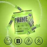 PRIME HYDRATION+ Sticks Lemon Lime | Hydration Powder Single Serve Sticks | Electrolyte Powder On The Go | 250mg BCAAs, B Vitamins, Antioxidants | Low Sugar | Caffeine-Free | Vegan | 48 Pack