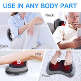 Papillon Shiatsu Back and Neck Massager with Heat, Deep Tissue Kneading,Electric Massage Pillow for Back,Shoulders,Legs,Foot,Body Muscle Pain Relief,Use at Home,Car,Office