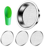 Rock Garden Sieve Soil Sifter - Stainless Stackable Gardening Sifting Screen Pan Soil Sand Sieve,Compost Sifter Contain 3 Sieve Mesh,Metal Dirt Strainer Dirt Trapping Beach Sand Gravel Sifter