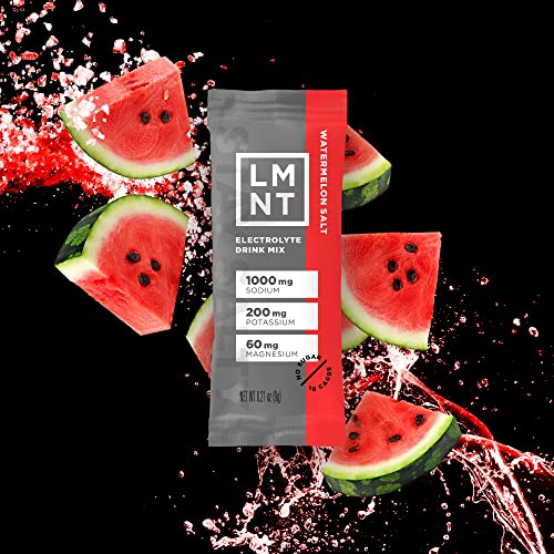 LMNT Zero-Sugar Electrolytes - Watermelon Salt - Hydration Powder Packets | No Artificial Ingredients | Keto & Paleo Friendly | 30 Sticks