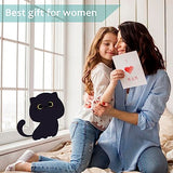 CRIMMY Heating Pad for Menstrual Cramps Period & Neck Shoulder Pain Relief, Portable Cuddly 19.7" Plush Cat with a Hot Soft Belly USB Powered, Gift for Daughter Girlfriend Wife (Black cat Head)