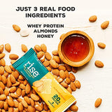 Rise Whey Protein Bars - Almond Honey | Healthy Breakfast Bar & Protein Snacks, 20g Protein, 4g Fiber, Just 3 Whole Food Ingredients, Non-GMO Healthy Snacks, Gluten-Free, Soy Free Bar, 12 Pack