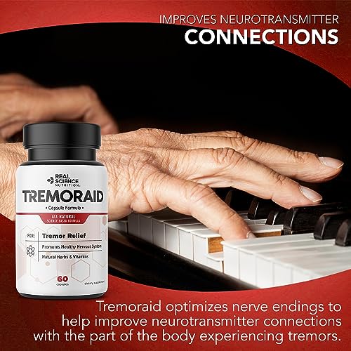 Tremoraid Natural Essential Tremor Relief Supplements - Effective And Powerful Help for Shaky Hands, Arm, Leg, Soothe Essential Tremors Pills (60 Capsules)