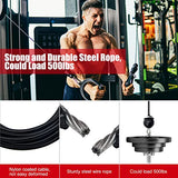 Anglekai Fitness Pulley Cable 196 Inch, Adjustable Home Gym Cable Pulley System Replacement Fitness Cable for Pulley Machine Accessories, Thick 5mm Heavy Duty Pulley Cable for Home Gym