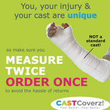 CastCoverz! Designer Arm Cast Cover - Black - Medium Short: 11" Length X 9" Circumference - Removable and Washable - Made in USA