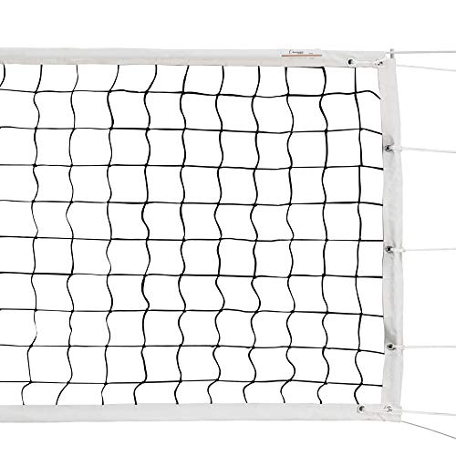 Champion Sports Official Volleyball Net Set, Olympic-Sized 32 x 3 ⅛ feet, 3mm Nylon Netting, for Tournament Play - Durable, Professional Volleyball Nets - Premium Volleyball Training Equipment