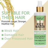 7.14 FL OZ Rice Water For Hair Growth All Natural Vegan Leave in Rice Water Spray Hair Care Products for Woman & Men, Rice Water Hair Growth Spray Hair Mist For Dry, Frizzy, Weak, Damaged Hair