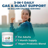 MaryRuth's 3-in-1 Gas & Bloat Probiotics | Clinically Tested | Probiotics for Digestive Health & Gut Health | Probiotics for Women & Men | Bloat & Gas Relief | 60 Billion CFU | Allergen Free | 0.5 oz