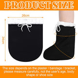 Giegxin 2 Pcs Cast Toe Cover Sock Thick Warm Foot Cast Sock Plaster Stocking Protective for Women Men Leg Ankle When Walking(Black, 13.39 x 10.24 in)