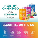 Designer Wellness Protein Smoothie, Real Fruit, 12g Protein, Low Carb, Zero Added Sugar, Gluten-Free, Non-GMO, No Artificial Colors or Flavors, Super Fruits Variety Pack, 12 Count