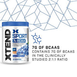 XTEND Sport BCAA Powder Blue Raspberry Ice - Electrolyte Powder for Recovery & Hydration with Amino Acids - 30 Servings