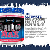 Gaspari Nutrition Super Pump Max, Pre Workout Supplement 40 Servings, Sustained Energy & Nitric Oxide Booster Supports Muscle Growth, Recovery & Replenish (40 Servings, Rainbow Candy)