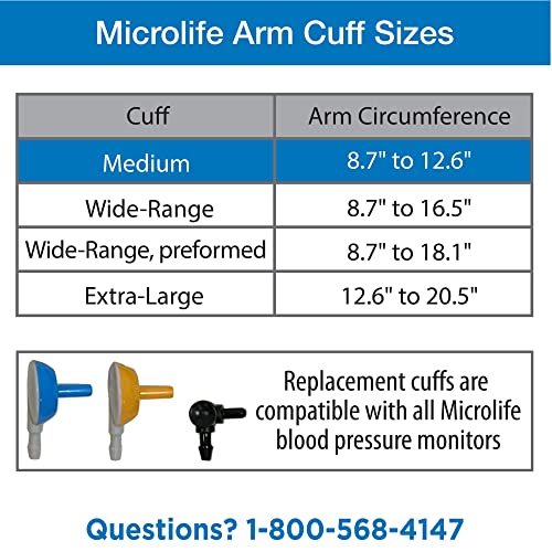 Microlife Replacement Blood Pressure Cuff for Arms 8.7-12.6-Inch, Medium