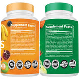 The Vitamin Kitchen Whole Food Fruits and Veggies Supplement - Made in USA, 360 Capsules (180 Fruit, 180 Veggie) Soy Vegan Free, 100% Natural Vegetable Superfood (4-Pack)