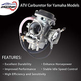 Carburetor Carb for ATV Yamaha 2000-2006 Kodiak 400 YFM400 & Big Bear 400, 2004-2006 Bruin 350, 2007-2011 Grizzly 350, 2007-2012 Grizzly 450, 2006-2009 Wolverine 350, 2007-2010 Wolverine 450