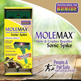 Bonide (BND61121) - Molemax Sonic Spike Repeller, Solar Powered Mole and Gopher Repellent