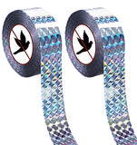 Mageloly 2 * 300 Foot Bird Scare Tape, Bird Ribbon Bird Reflective Flash Tape Woodpecker Deterrent Bird Scare Ribbon Repellent Keep Birds Away Outdoor