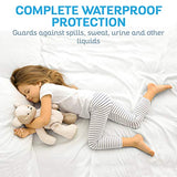 Sures Waterproof Mattress Protector - Twin Size Bedsheet - Fitted Machine Washable Bed Sheet -Vinyl Free Bedwetting Cover Pad - for Kids, Adult, Elderly (1, Twin)