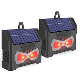 Solar Powered Nocturnal Animal Repeller, Predator Control with Bright Strobe LED Lights Repellent Device, Outdoor Deterrent Coyote Raccoon Deer Fox Skunk Squirrel for Garden