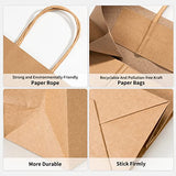 RACETOP 50Pcs 8x4.5x10.8 inch Brown Gift Bags with Handles, Paper Gift Bags, Kraft Paper Bags, Gift Bags Bulk, Craft Gift Bags, Retail Bags, Shopping Bags, Favor Bags