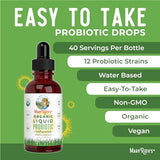 MaryRuth Organics Probiotics for Women | Probiotics for Men | Probiotics for Kids | Acidophilus Probiotic | Vegan | Non-GMO | USDA Organic | Gluten Free | 40 Servings