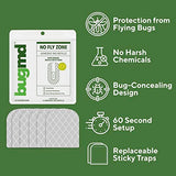 BugMD No Fly Zone Refiller Pad (6 Pads) - Extra-Strong Adhesive Traps, Indoor Insect Trap Refill, No Harsh Chemicals, Household Friendly, Fly Trap Refill, Flea Trap Refills, Bug Trapper