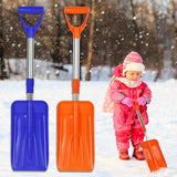 2PCS Kids Winter Shovel, Kids Snow Shovel with Adjustable D-Grip Handle, Detachable Orange & Blue Plastic Snow Shovel, Portable Kids Shovels for Digging Snow Beach, Winter Toys Gifts for Boys Girls