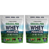 Opportuniteas Grass Fed Whey Protein Powder Isolate - Unflavored - Low Carb Keto & Paleo Diet Friendly - Pure Grass-Fed Protein for Shakes, Smoothies, Drinks & Recipes- Non GMO & Gluten Free - 5 lb