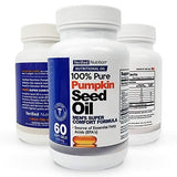 100% Pure Pumpkin Seed Oil - 60 Soft Gels Containing a Rich Nutrient Profile Found in Genuine Whole Foods - Men's Super Comfort Formula - Nutritional Oil Rich in Essential Fatty Acids (EFA's)