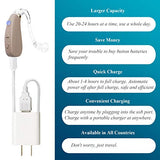 Banglijian Rechargeable Hearing Aid Ziv-206 for Seniors Adults with 4 Channels Layered Noise Reduction Adaptive Feedback Cancellation-Two Types of Sound Tubes(One Unit)