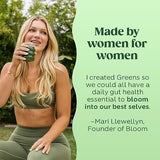 Bloom Nutrition Super Greens Powder Smoothie Mix, 15 Stick Packs - Probiotics for Digestive Health & Bloating Relief for Women, Digestive Enzymes with Organic Superfoods for Gut Health (Coconut)