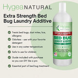Hygea Natural Extra Strength Bed bug and Mite Laundry Additive Treatment – 32 oz – Natural ingredients Child & Pet Safe – Stain & Odor Free