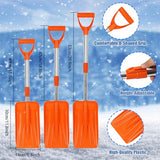 2PCS Kids Winter Shovel, Kids Snow Shovel with Adjustable D-Grip Handle, Detachable Orange & Blue Plastic Snow Shovel, Portable Kids Shovels for Digging Snow Beach, Winter Toys Gifts for Boys Girls