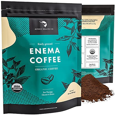 AUSSIE HEALTH CO 419° Roasted Organic Enema Coffee – Cleanse and Detoxify with 100% USDA Certified Organic, Pre-Ground Arabica Beans, Made in Seattle – 4 Pound Bag