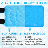 RelaxCoo XXL Knee Ice Pack Wrap Around Entire Knee After Surgery, Reusable Gel Ice Pack for Knee Injuries, Large Ice Pack for Pain Relief, Swelling, Knee Surgery, Sports Injuries, 1 Pack Blue