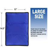 2 Pack Large Ice Packs for Injuries | 11" x 14.5" | Hot & Cold Pack | Reusable Gel Pack, Durable Construction, & Flexible When Frozen